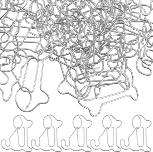 LALAFINA 50pcs Dog Paper Clips, Fun Animal Bookmark Clips for Office Supplies
