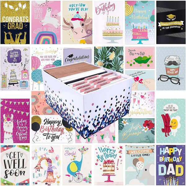Bargain Paradise 100 All Occasion Greeting Cards- 100 Eye Catching Designs with Greeting Card