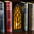 Wnsamodyy Solid Wood Fantasy Book Nook Shelf Insert - Handcrafted Bookends with Remote