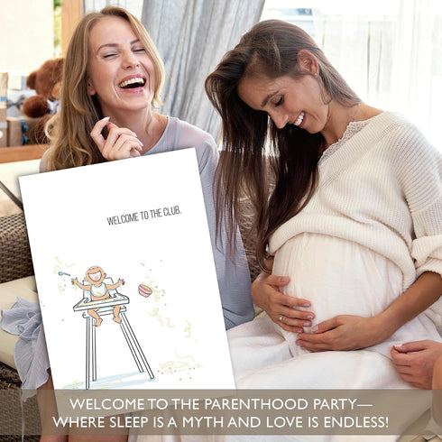 5x7 Gooji Baby Shower Card - Funny Highchair Greeting for New Parents - Perfect with Baby Shower Wrapping Paper