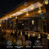 20Ft 8 16 Bulbs Solar Outdoor String Lights, Vintage Rope Hemp Solar Patio Lights, Waterproof Warm White Solar Powered