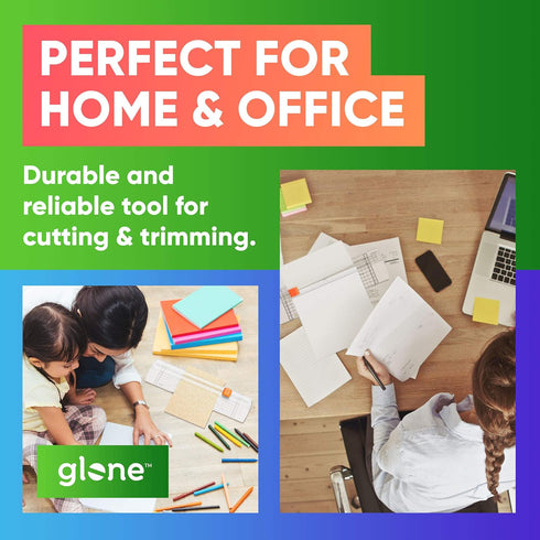 Glone 12 inch Paper Trimmer, A4 Size Cutter with Automatic Security Safeguard for Craft Paper and Photos