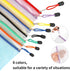 EOOUT 16pcs Mesh Zipper Pouch, Waterproof Zip File Bags for Organizing School and Office Supplies, A4 Size