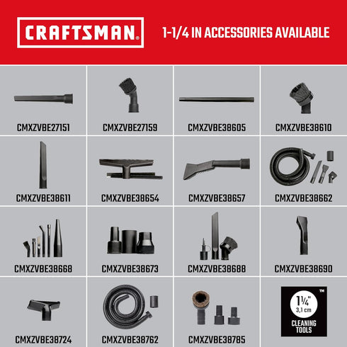 CRAFTSMAN CMXZVBE38665 Adapter for Wet/Dry Vacuum Hoses and Attachments, 2-1/2 in. to 1-1/4 in.