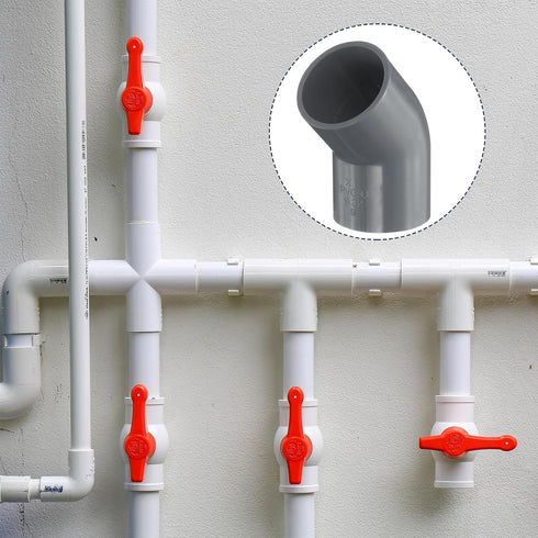 8pcs 1" 45 Elbow 2-Way 45 Elbow uxcell Degree Pipe Fittings, Furniture Construction Grade Degree PVC Corner Adapter