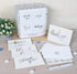 T&M Quality Designs LLC 100 4 4x6 Inch Thank You Cards in White with Envelopes & Stickers - Elegant Designs Bulk Notes