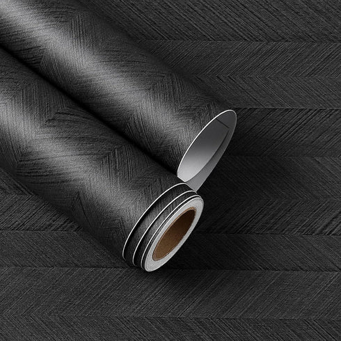 YENHOME 200"x17.7" Black Wood Contact Paper, Waterproof Peel and Stick Wallpaper for Countertops