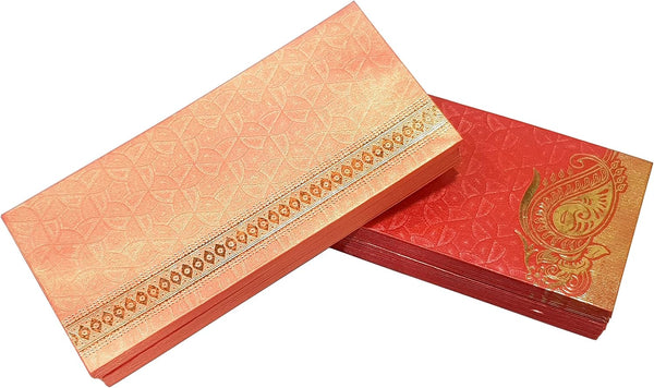 eSplanade Multi Color Pack of 50 Money Gift Envelopes for Cash, Shagun Lifafa - Perfect for Weddings, Invitations, and