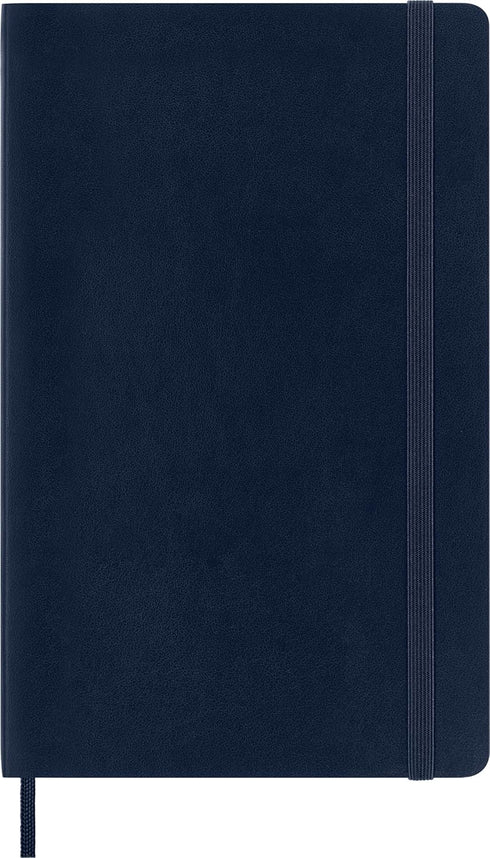 Moleskine Classic Notebook, Soft Cover, Large (5" x 8.25") Squared/Grid, 192 pages Sapphire Blue