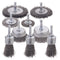 9 Pcs Wire Brush Wheel for Drill, 0.012 Coarse Carbon Steel Crimping Wire Brush for Rust Removal