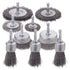 9 Pcs Wire Brush Wheel for Drill, 0.012 Coarse Carbon Steel Crimping Wire Brush for Rust Removal