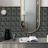 25Pcs Peel&Stick Mosaic Wall Tile Transfers for Home Decor, 4x4inch Waterproof Vinyl Splashback Sticker Tile Decal
