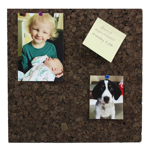 Flipside FLP12058 Dark Cork Tiles, 12" x 12", Pack of 4, Cork, Brown