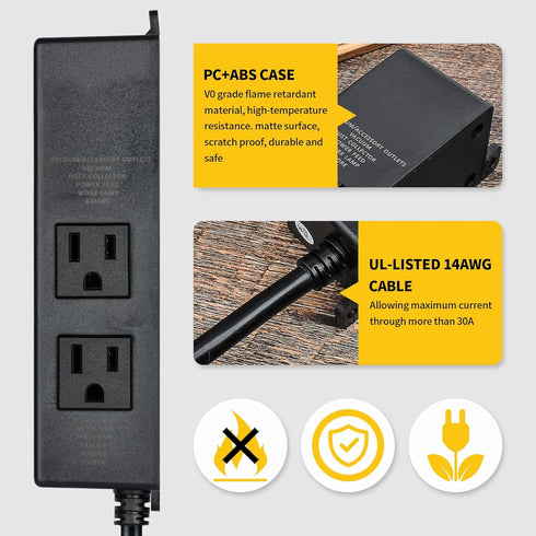 Etoolcity Automatic Dust Collector Switch, Power Tool Auto Switch with On/Off Delay, Prevents Circuit Overload