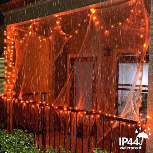 165ft 500 8 YEGUO LED String Lights Outdoor Waterproof, Orange Christmas Lights Indoor, Green Wire Twinkle Tree Light