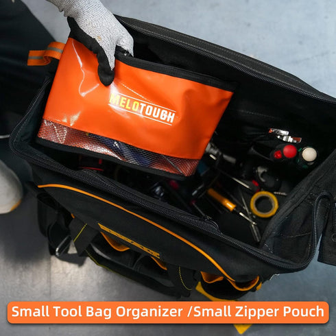 MELOTOUGH 12 inch Zipper Tool Pouch - Multipurpose Small Tool Bag Carry Case for Small Tools - Storage Pouches,