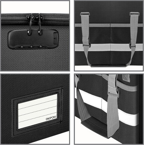 ENGPOW Fireproof File Box with Lock, Collapsible Document Storage Organizer, Portable Home Office Safe for Hanging