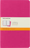 Moleskine Cahier Journal, Soft Cover, Large (5" x 8.25") Ruled/Lined, Kinetic Pink, Set of 3, 80 Pages