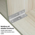 20 Pack 4" L Bracket, Heavy Duty Corner Brace, Metal Shelf Bracket Angle Bracket for Shelves, Polished Silver Stainless