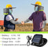 1 Set 2 Sun Hard Hat Shade Full Brim Hard Hat Sun Visor with Solar Fans and Neck Sunshade Cover UV Reflective Strap Arm