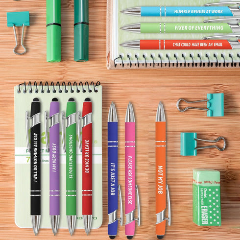 Funny Pens Sarcastic Ballpoint Pens for Adults, Snarky Office Supplies for Coworker Women Men Work Colleague Favors (10