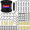 164FT Outdoor String Light Hanging Kit - Heavy Duty Black Vinyl-Coated Stainless