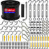 164FT Outdoor String Light Hanging Kit - Heavy Duty Black Vinyl-Coated Stainless