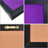 Purple Bulletin Boards Cork Board with Felt, 15"x11" Small Display Pin Board for Walls and Photos