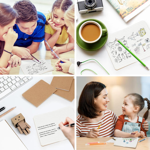 EOOUT 12 Pack Little Notebooks, 3.5" x 5.5" Softcover Mini Notebooks, 30 Sheets, 60 Lined Pages