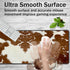 VSOJSOJKE Set Large Game Mouse Pad + Wrist Support Pad + Coffee Coaster, Brown Cow Print Pattern Foldable Table Mat