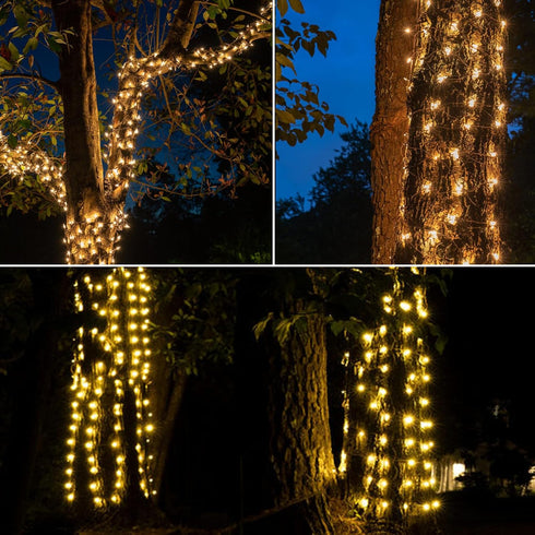 54FT 150 Count Vigdur Solar String Lights Outdoor, Brown Wire Mini Fairy Lights, Solar Powered String Lights for Garden