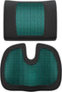 Pack 2, Amazon Basics Comfortable Seat Cushion & Lumbar Support for Office Chairs, Gel Enhanced Memory Foam, Non-Slip