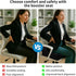 Acxseo 6" 2-Layer Tailbone 18 16 6in Extra Thick Memory Foam Office Chair Cushion Booster Seat for Back & Pain Relief