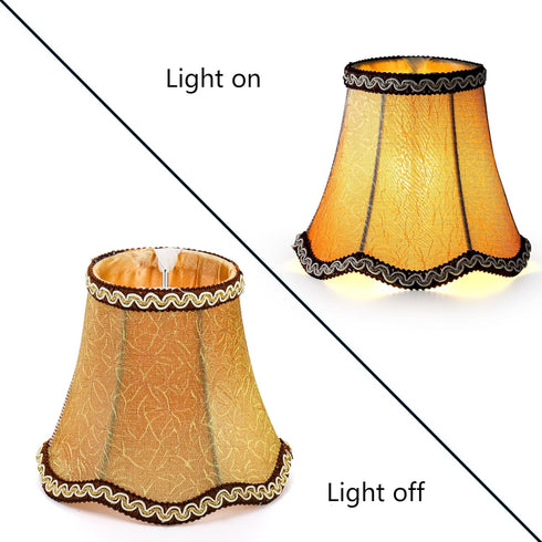6 Pack Hedume European Lamp Shade, Modern Clip On Droplight Wall Lamp, Chandelier Clip on Fabric Drum Lamp Shade