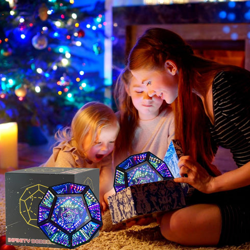 venveal Birthday(5.917.097.09in) Infinity Mirror Light Cool Led Changing Night Dodecahedron Light with Music Sync