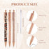 Sherr 7 Pcs Cute Fancy Pens for Women, Sparkly Glitter Pens, 10 Pcs Black Ink Refills, Pretty Gifts for Girls, Office,