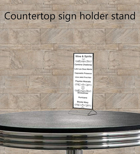 6 Pack 4 9 Inch Counter Marketing Holders Rack Card Frame Sign Holder x Double Sided Clear Acrylic Vertical Literature