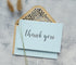50 Pack 52 4" 6" Thank You Cards - Blank Baby Blue Matte Finish Cards with Silver Foiled "Thank You" Printed