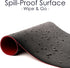 WAYBER Leather Desk Pad Protector, Waterproof Mouse Pad, PU Desk Mat for Office/Home/Work/Cubicle (Black/Red)