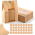 Yuanan 150PCS Bakery Bags with Window,14" X 8.3" X 3.5" Cookie Bags Bread