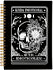 Floral Skull Notebook, Goth Gothic Journal, Witchy Spiral Notebook 5.5x8.3, Goth Office Supplies, Kinda Emotion