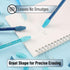 Mr. Pen Pencil Erasers Toppers - 120 Pack Blue Shades for Pencils and Eraser Caps