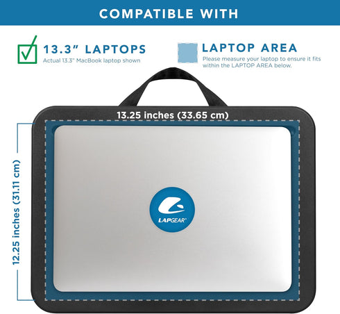 LAPGEAR Compact Lap Desk - Fits up to 15 Inch Laptops, Black - Style No. 43108