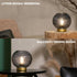 Battery Operated Lamp with Remote Control for Table Decor,Small Cordless Table Lamps with Timer&Replaceable LED