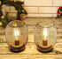 Set 2 JHY DESIGN of Metal Cage LED Lantern Battery Powered,Cordless Accent Light with LED.Great