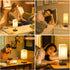 3 Dimmable 2700K Bulb 2 Pack hansang Bedside Lamp, Touch Lamp with Way LED Touch Control USBA USBC Charging Port Black