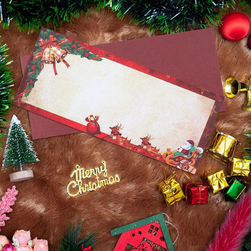 Zhanmai 60 Pieces Christmas Envelopes, Letter Size #10 Holiday Self Adhesive Envelopes for Mailing
