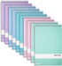 Better Office Products Spiral Steno Pads, 10 Pack, 6 x 9 inches, 80 Sheets, Assorted Pastel Color Covers, White Paper