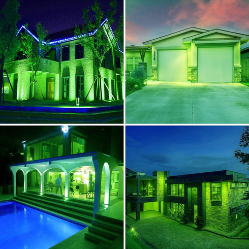 2 Pack PAR38 Green Flood Lights Outdoor, Dimmable 20W (Equivalent to 200W), E26 Base Green LED Light