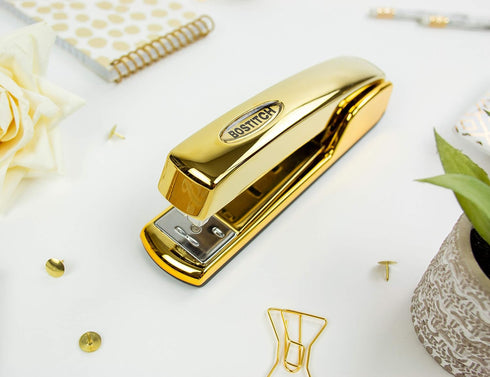 Bostitch Office Professional Metal Executive Stapler, 20 Sheet Capacity, Gold Chrome